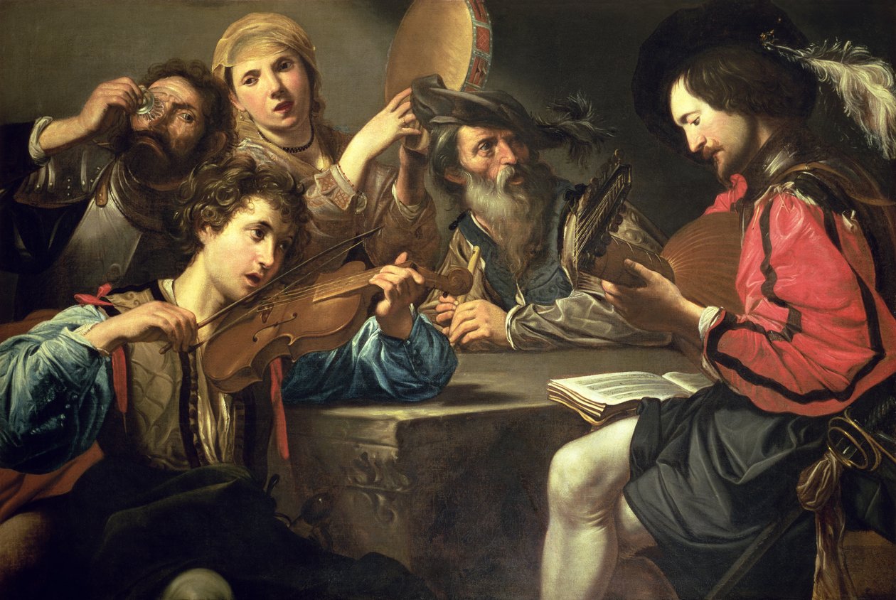 En musikalisk sammankomst av Valentin de Boulogne