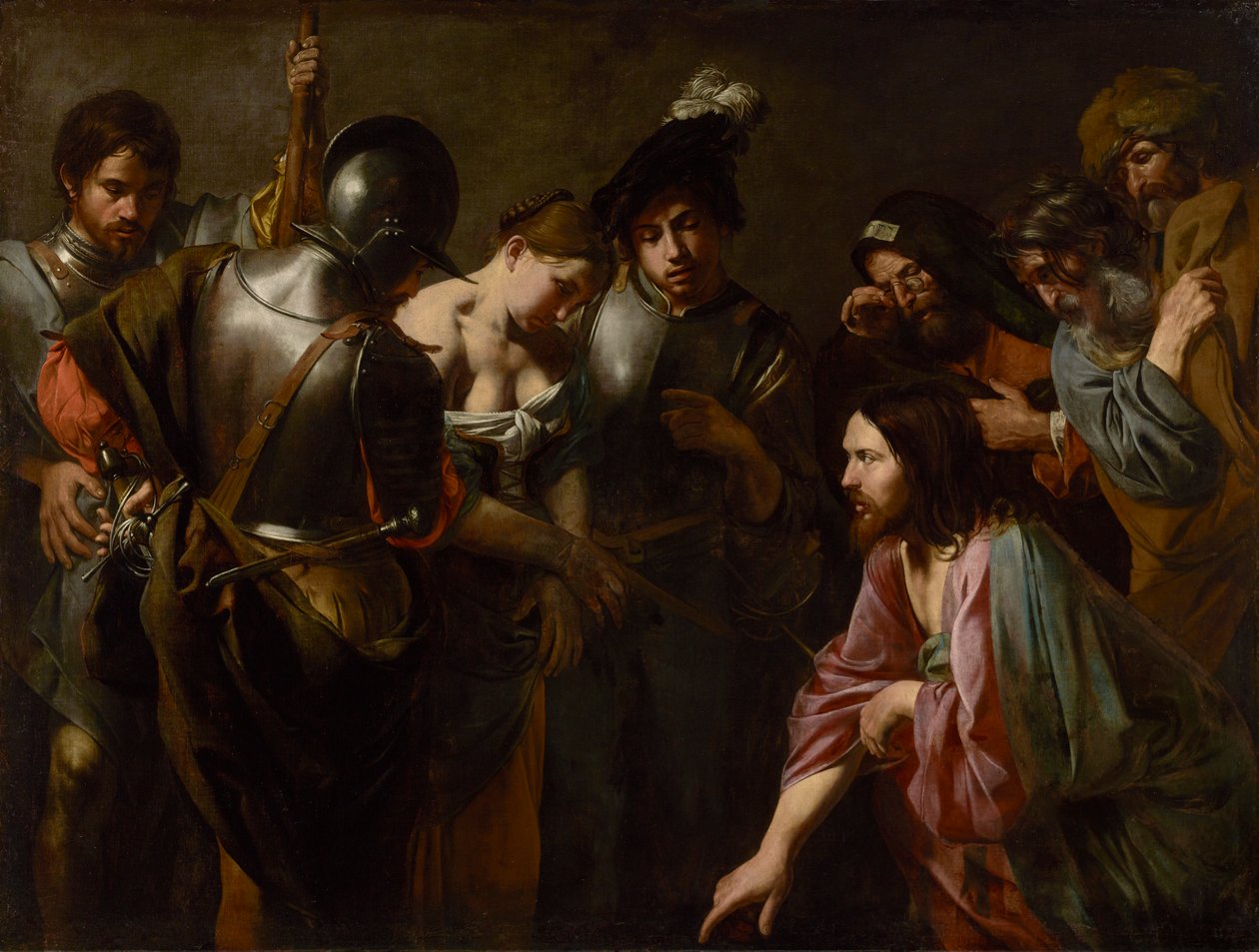 Kristus och äktenskapsbrytaren, c.1620 av Valentin de Boulogne