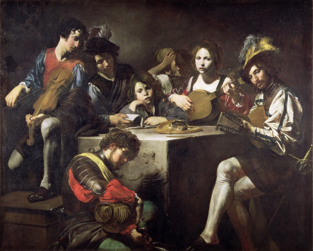 Konsert kring basreliefen av Valentin de Boulogne