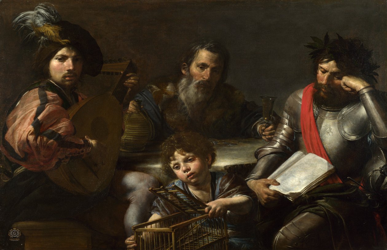 Människans fyra åldrar av Valentin de Boulogne