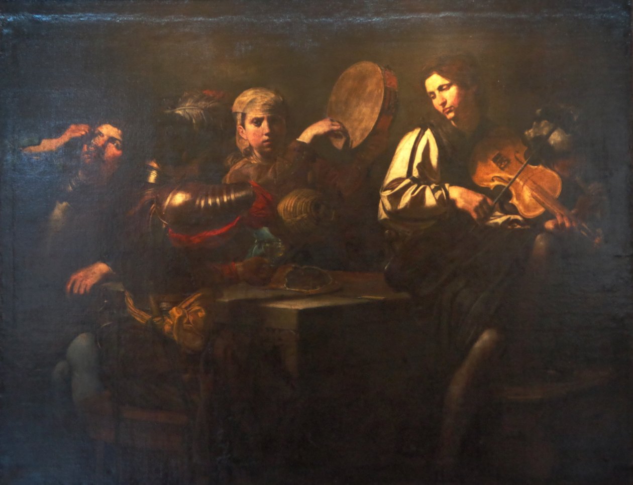 Musiciens et soldats av Valentin de Boulogne