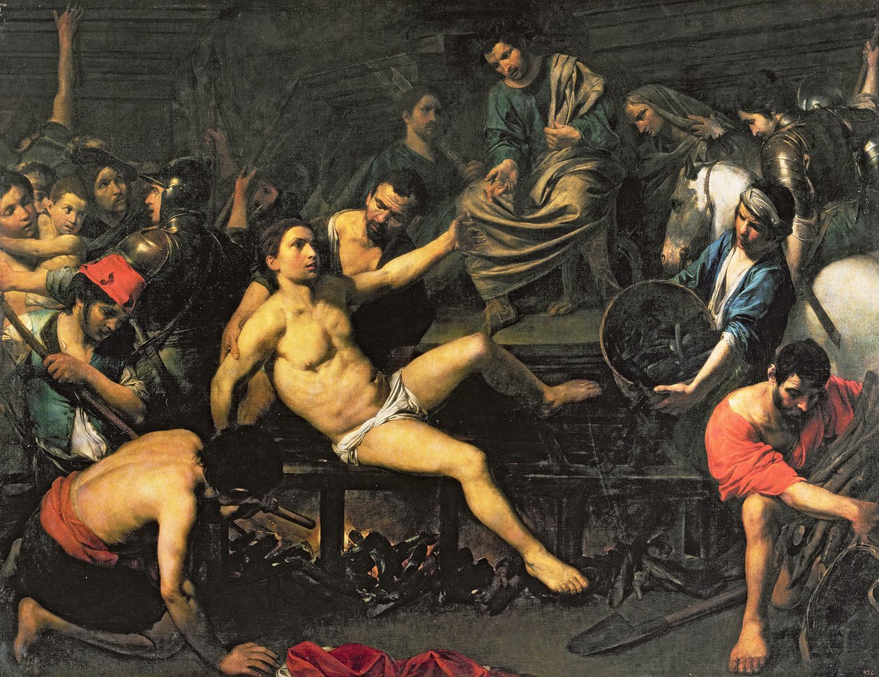 The Martyrdom of St. Lawrence, c.162122 av Valentin de Boulogne