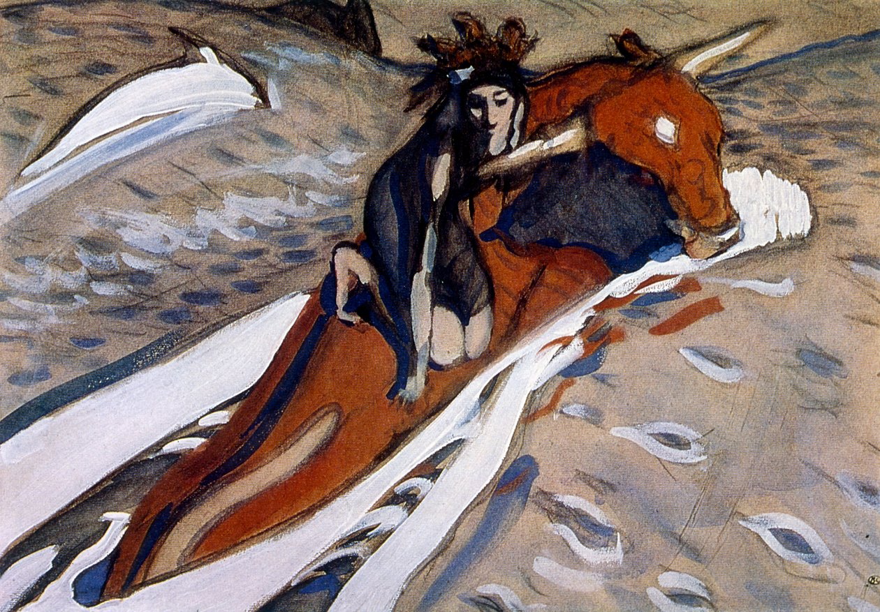 Bortförandet av Europa 1910 av Valentin Serov av Valentin Aleksandrovich Serov