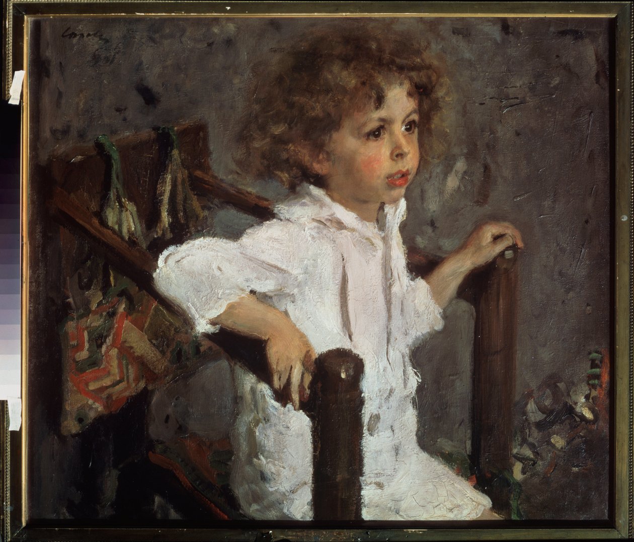 Porträtt av Mika Morosov. Målning av Valentin Alexandrovich Serov (1865-1911), olja på duk av Valentin Aleksandrovich Serov