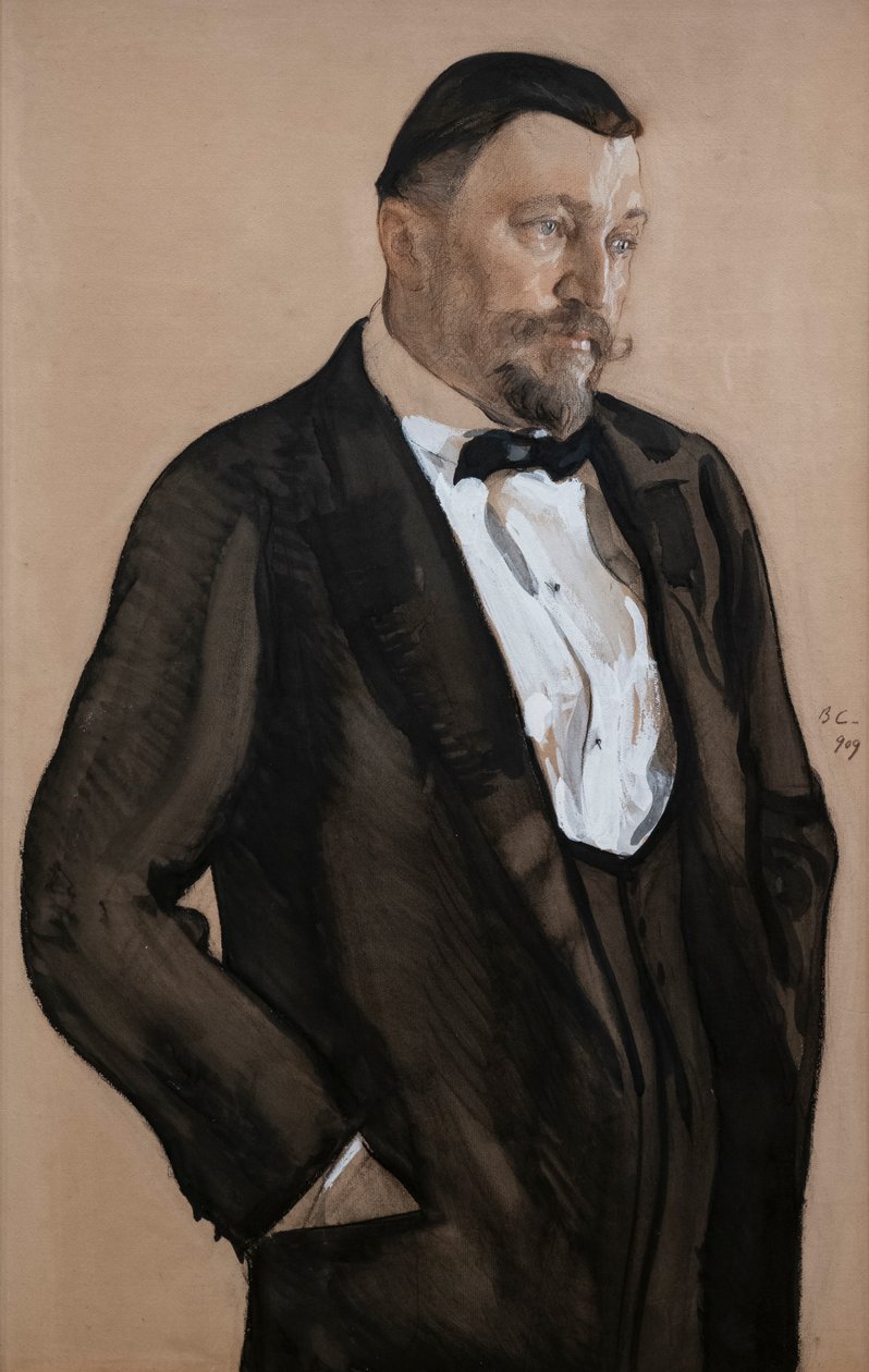 Porträtt av Alexey Vikulovich Morozov av Valentin Aleksandrovich Serov