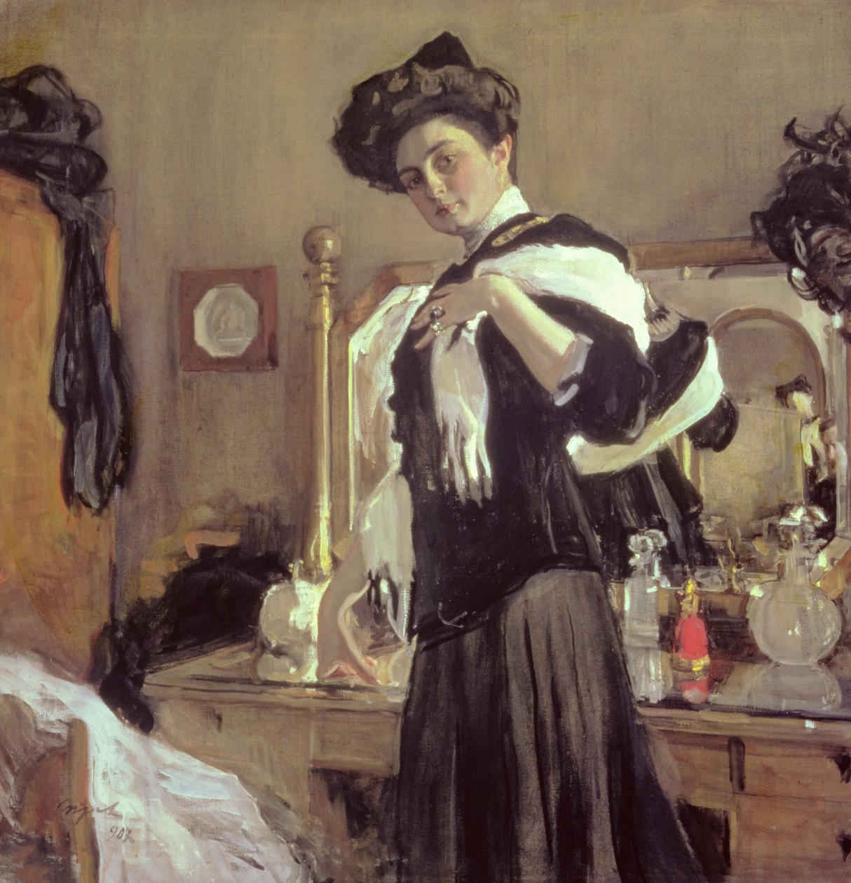 Porträtt av Henrietta Girshmann (1885-1970), 1907 av Valentin Aleksandrovich Serov