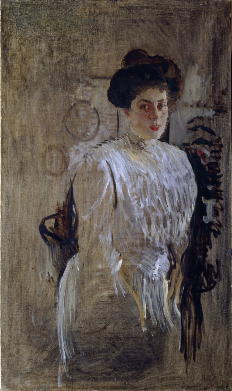 Porträtt av Margarita Kirillovna Morozova, född Mamontova 1873-1958, 1910 av Valentin Aleksandrovich Serov