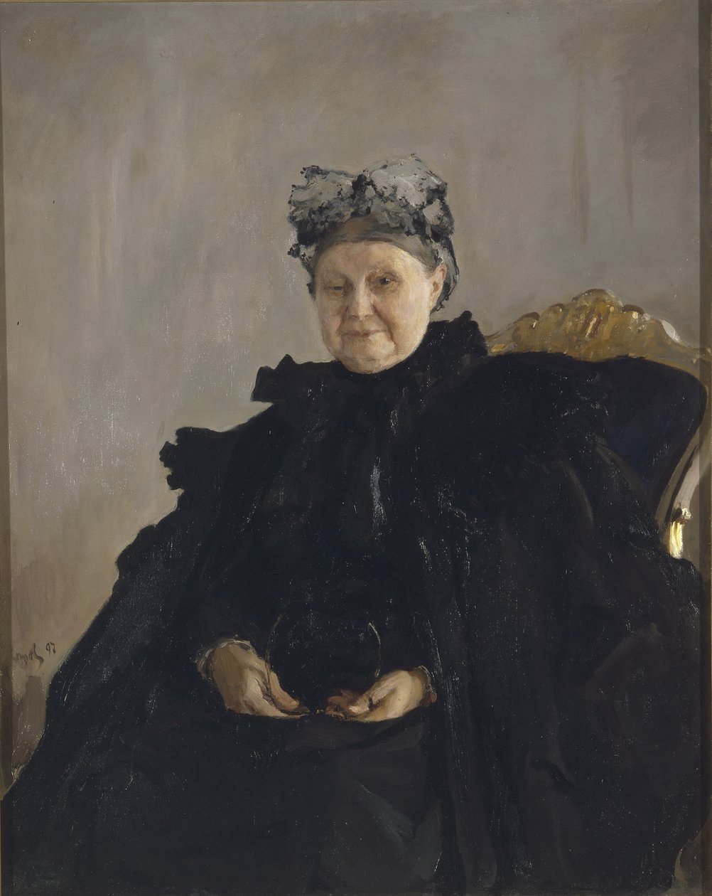 Porträtt av Maria Fyodorovna Morozova, född Simonova 1830-1911, 1897 av Valentin Aleksandrovich Serov