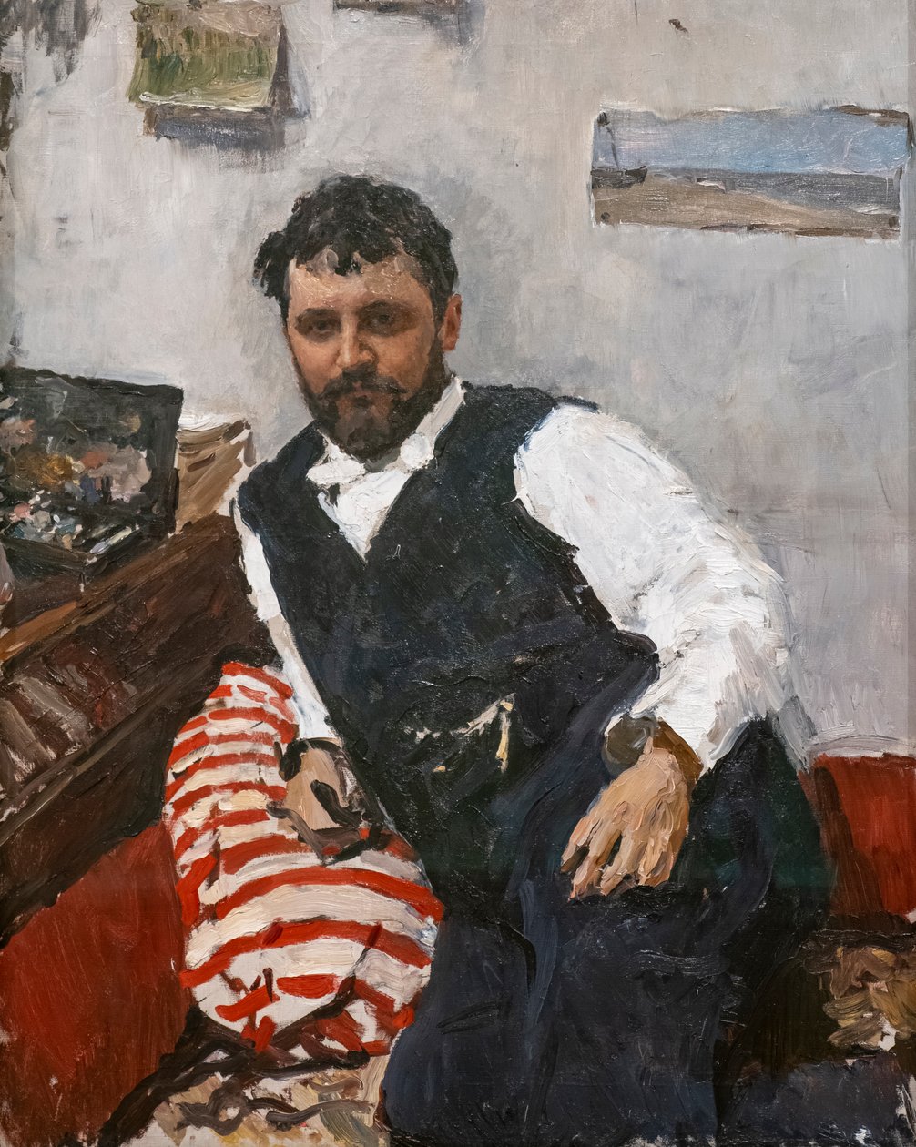 Porträtt av målaren Konstantin Korovin av Valentin Aleksandrovich Serov