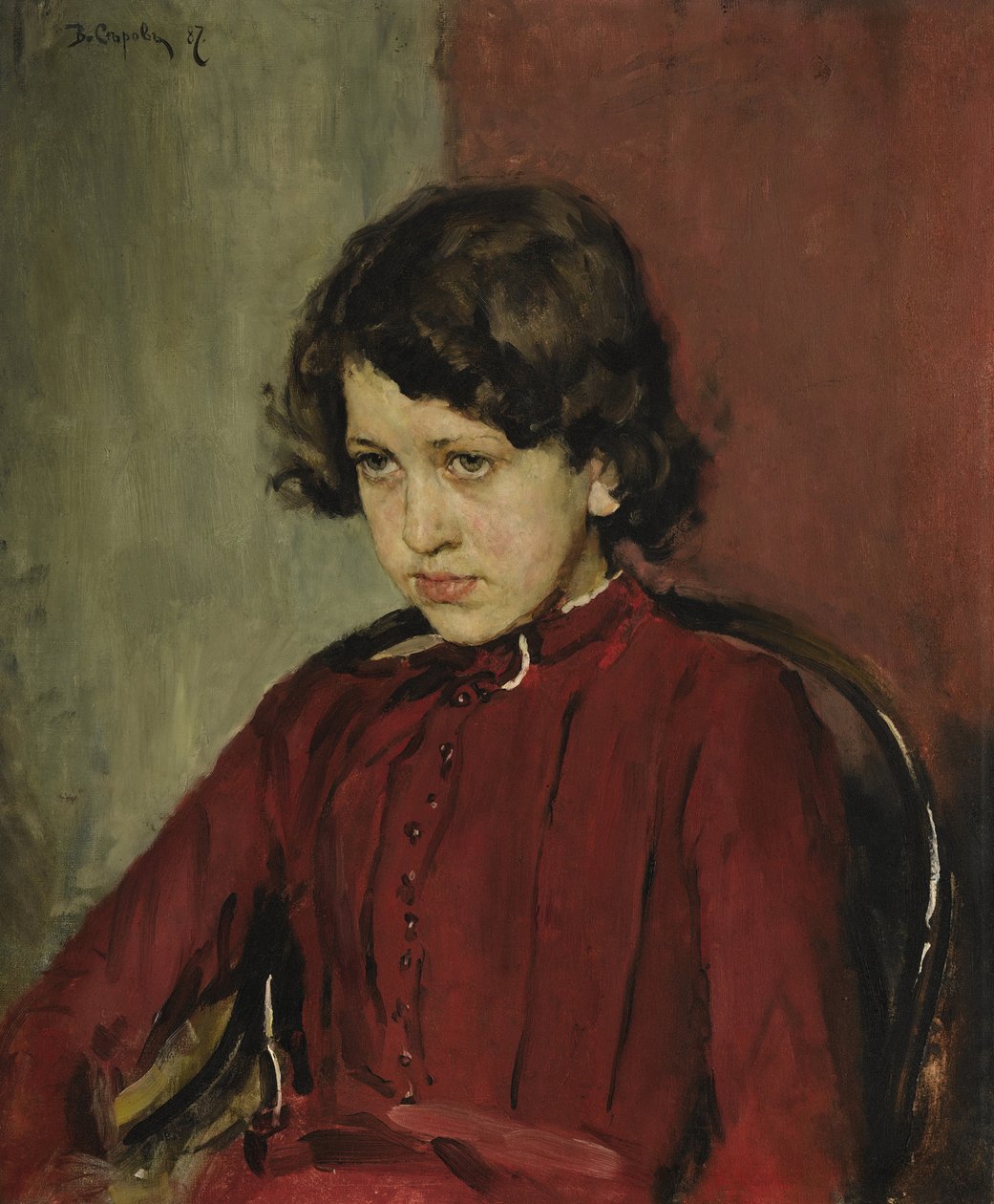 Porträtt av Praskovya Anatolievna Mamontova, 1887 av Valentin Aleksandrovich Serov