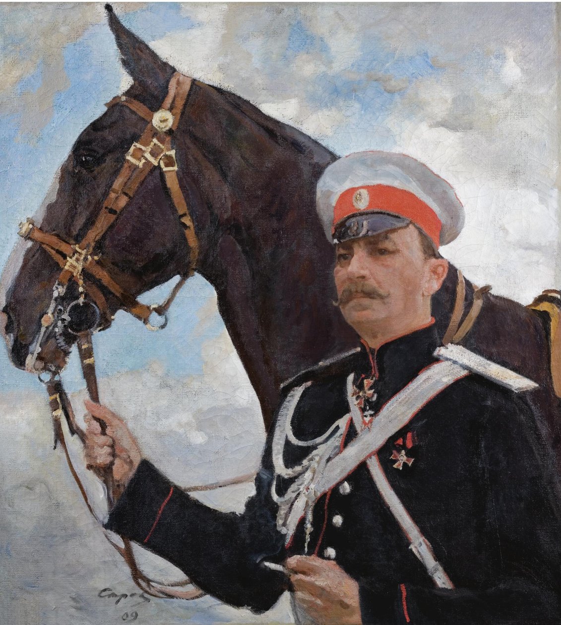 Porträtt av prins Felix Yusupov, greve Sumarokov-Elston 1856-1928, 1909 av Valentin Aleksandrovich Serov