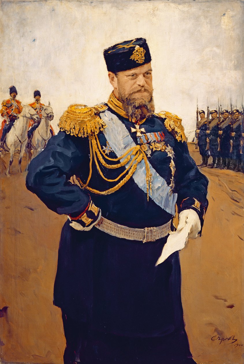 Porträtt av tsar Alexander III, 1900 av Valentin Aleksandrovich Serov