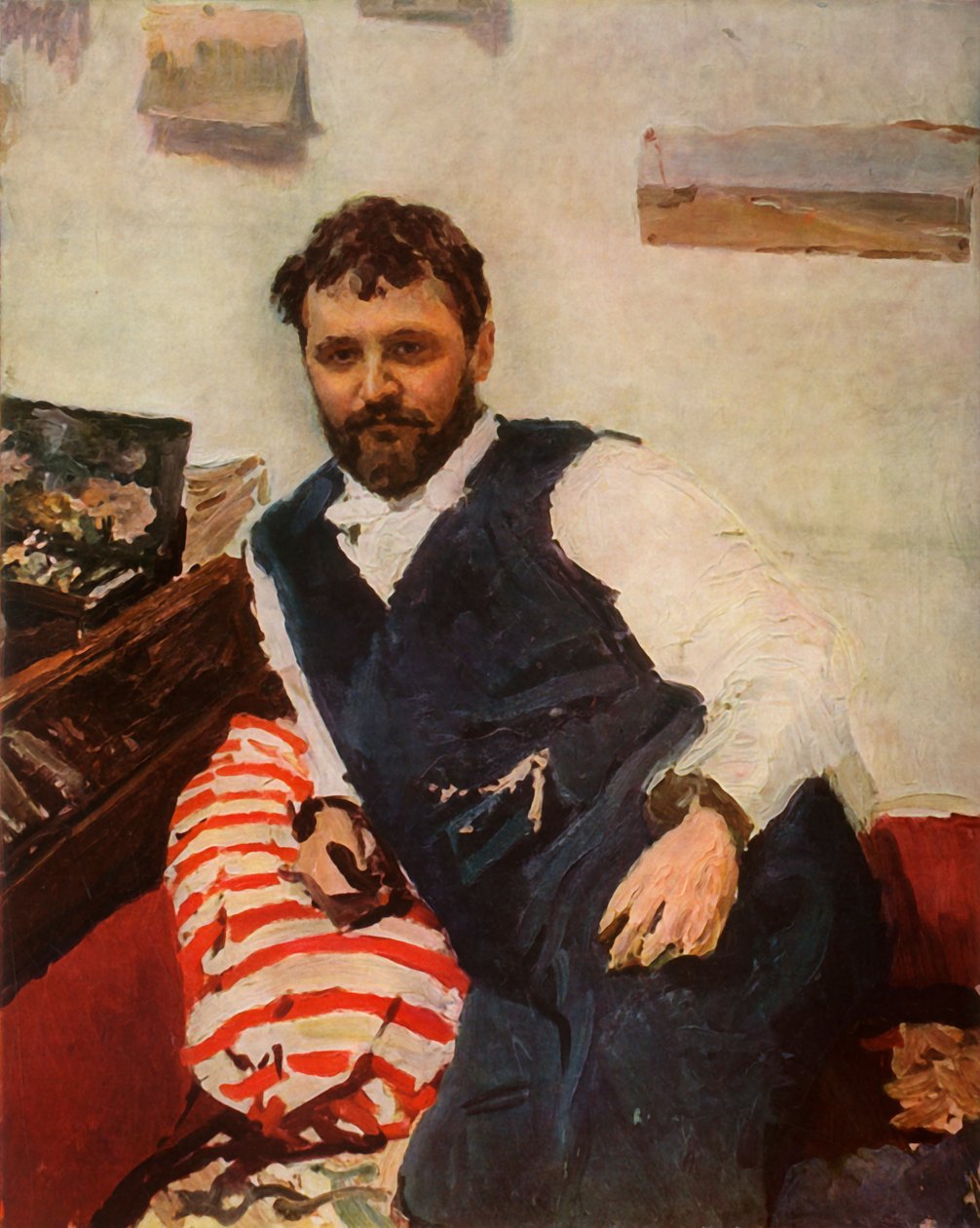 Porträtt av målaren Constantin Alexandreyevich Korovin, 1891, 1965. av Valentin Aleksandrovich Serov
