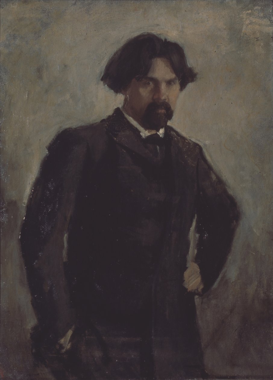 Porträtt av konstnären Vasily Surikov 1848-1916 av Valentin Aleksandrovich Serov