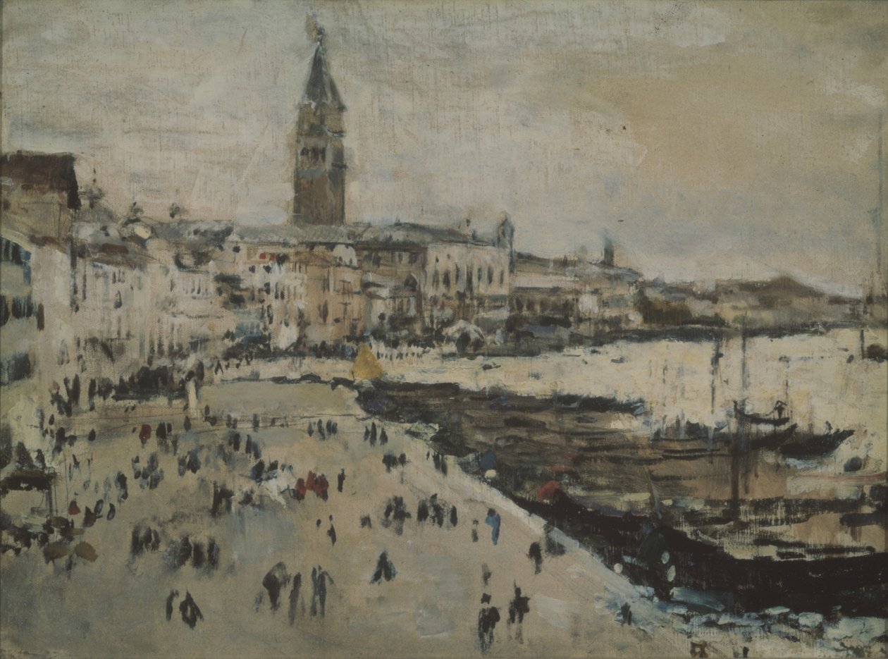 Schiavoni-kajen i Venedig av Valentin Aleksandrovich Serov