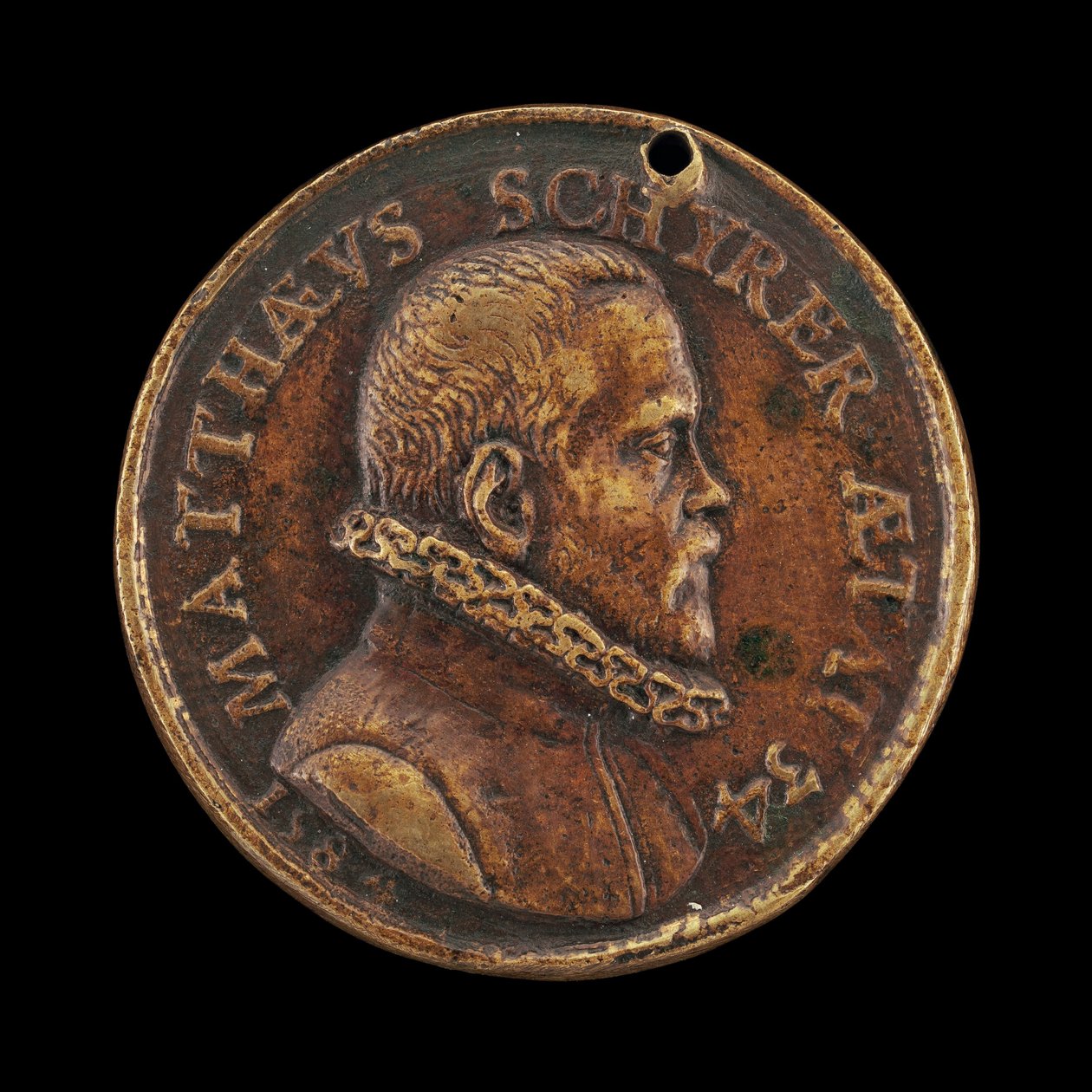 Matthaus Schyrer, född 1550, boktryckare [framsidan], 1584. av Valentin Maler