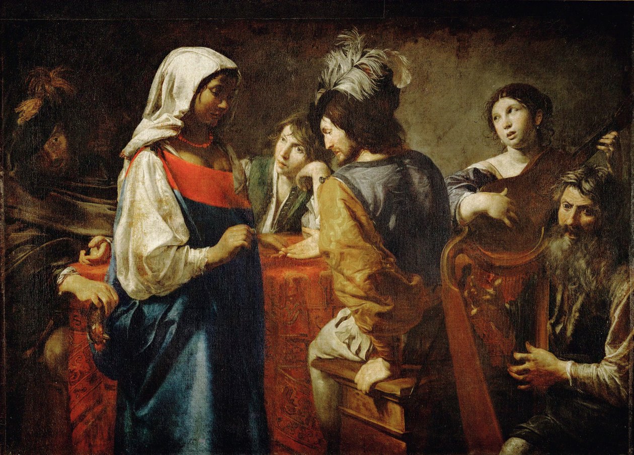 La diseuse de bonne aventure - Spåkvinnan ... av Valentin de Boulogne
