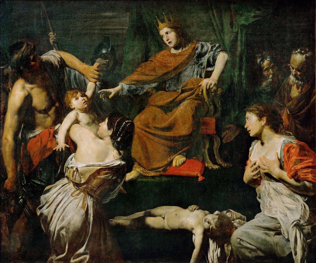 Le jugement de Salomon - Salomos dom ... av Valentin de Boulogne