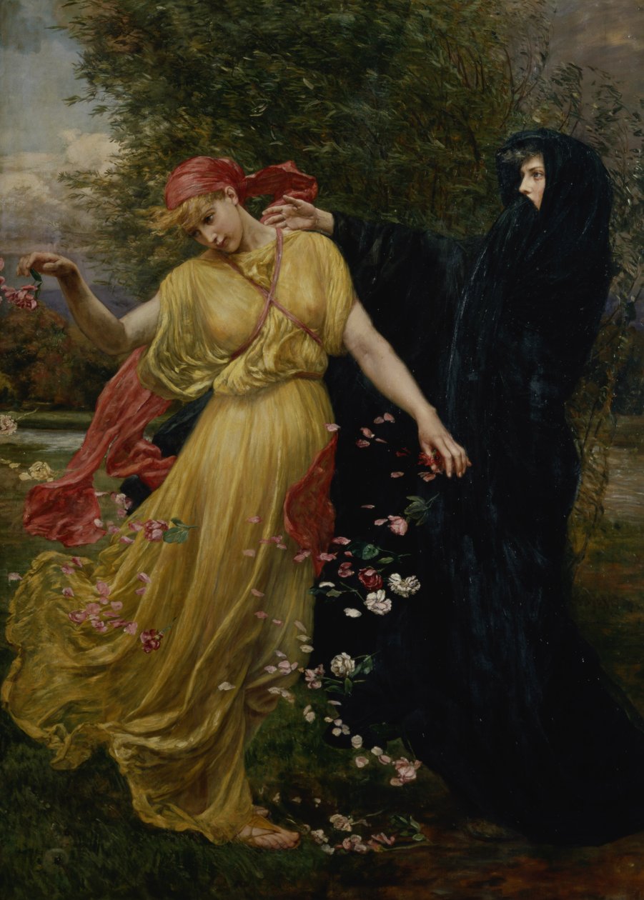 Vid The First Touch of Winter bleknar sommaren bort av Valentine Cameron Prinsep