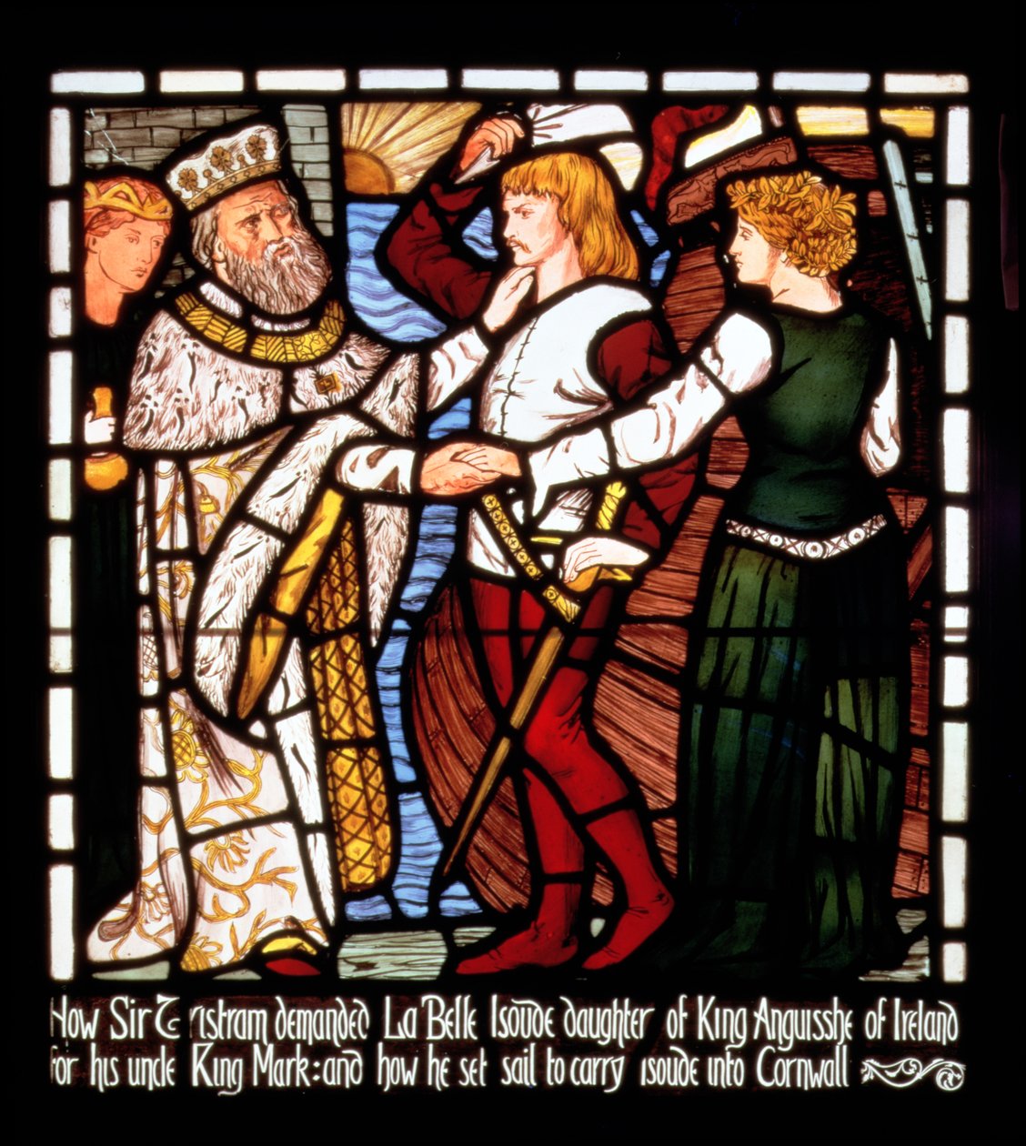 Sir Tristan lämnar Irland med Isolde the Fair, från 