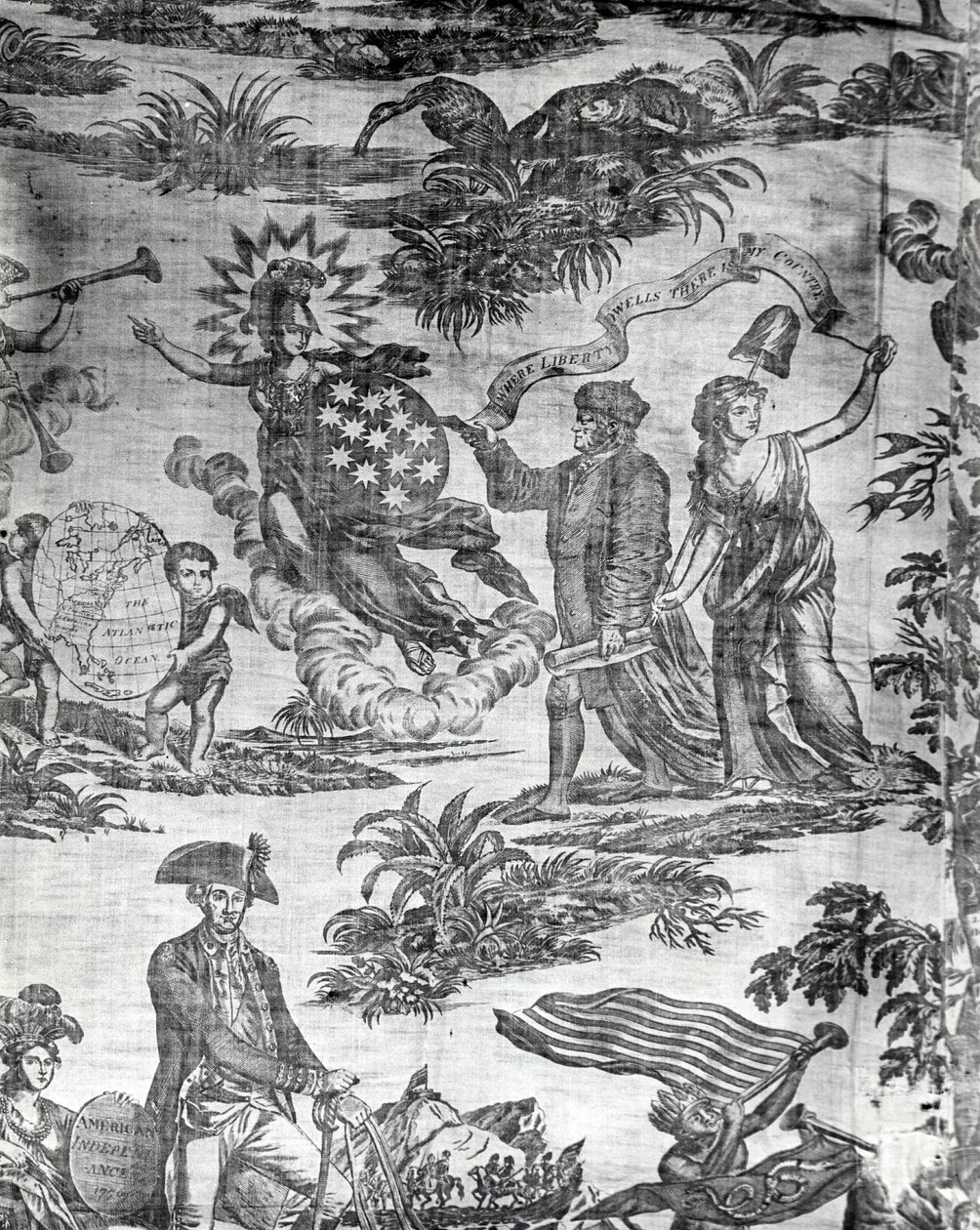 Apotheosis of Franklin (Möbeltyg) av Valentine Green