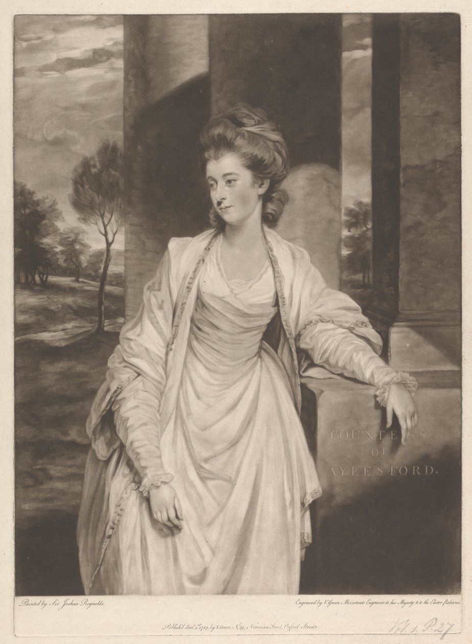 Louisa Finch (född Thynne), grevinna av Aylesford av Valentine Green