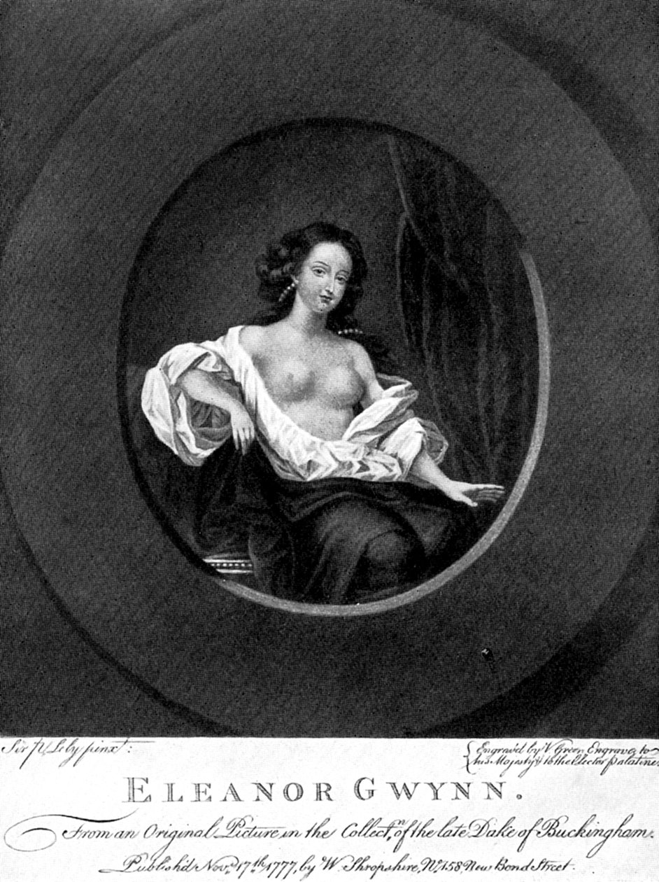 Nell Gwynne, engelsk skådespelerska, 1800-talet. av Valentine Green