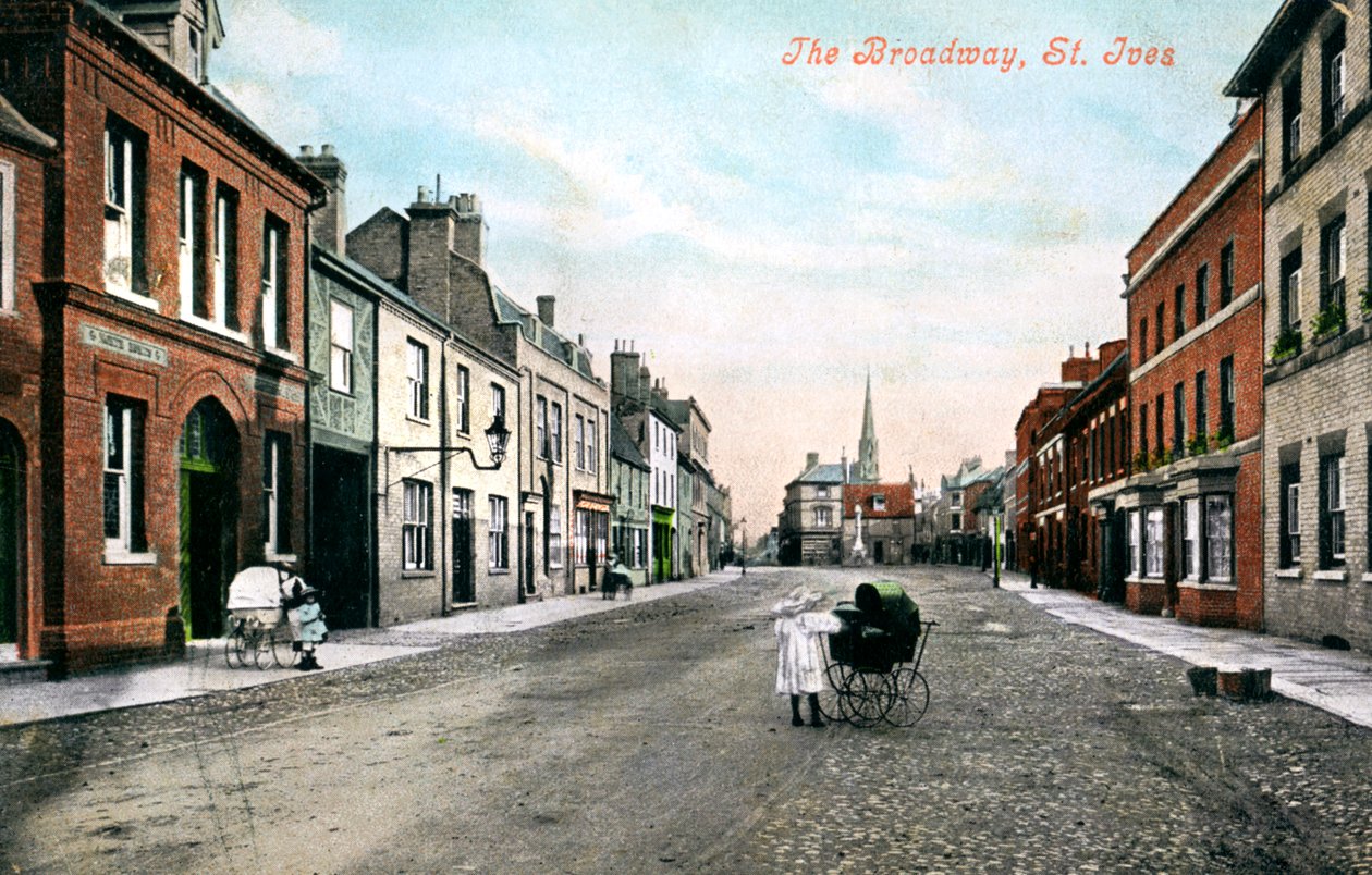 The Broadway, St Ives, Cambridgeshire, tidigt 1900-tal. av Valentine and Sons Ltd