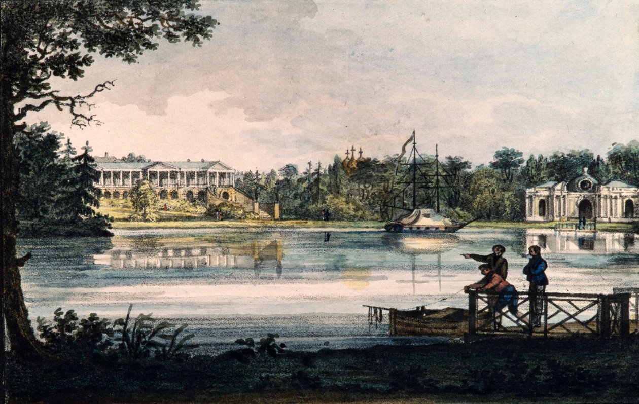 Cameron Gallery på Catherine Palace i Tsarskoye Selo, ca 1820 av Valerian Platonovich Langer