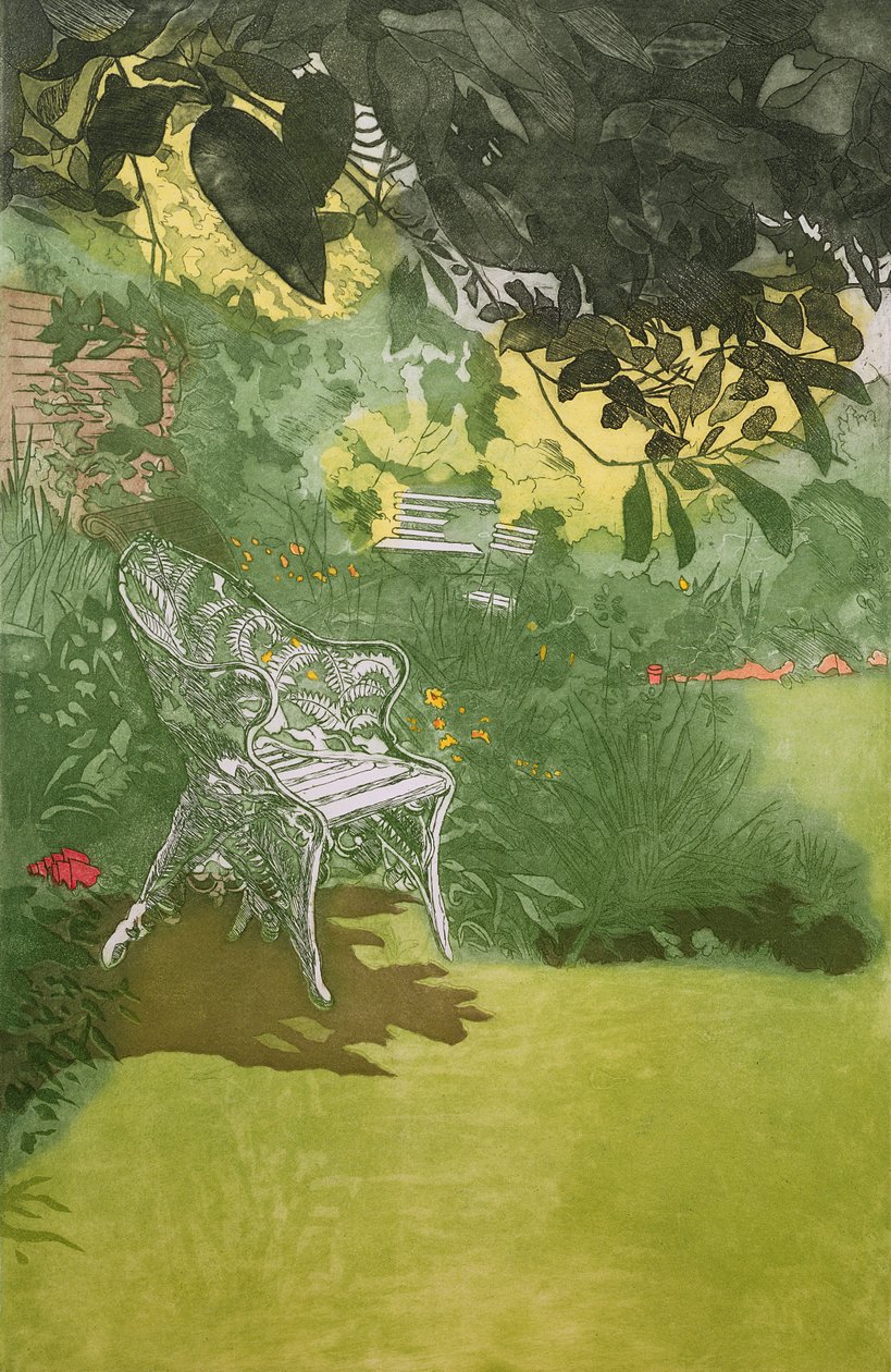 Sommarträdgård (tryck) av Valerie Daniel