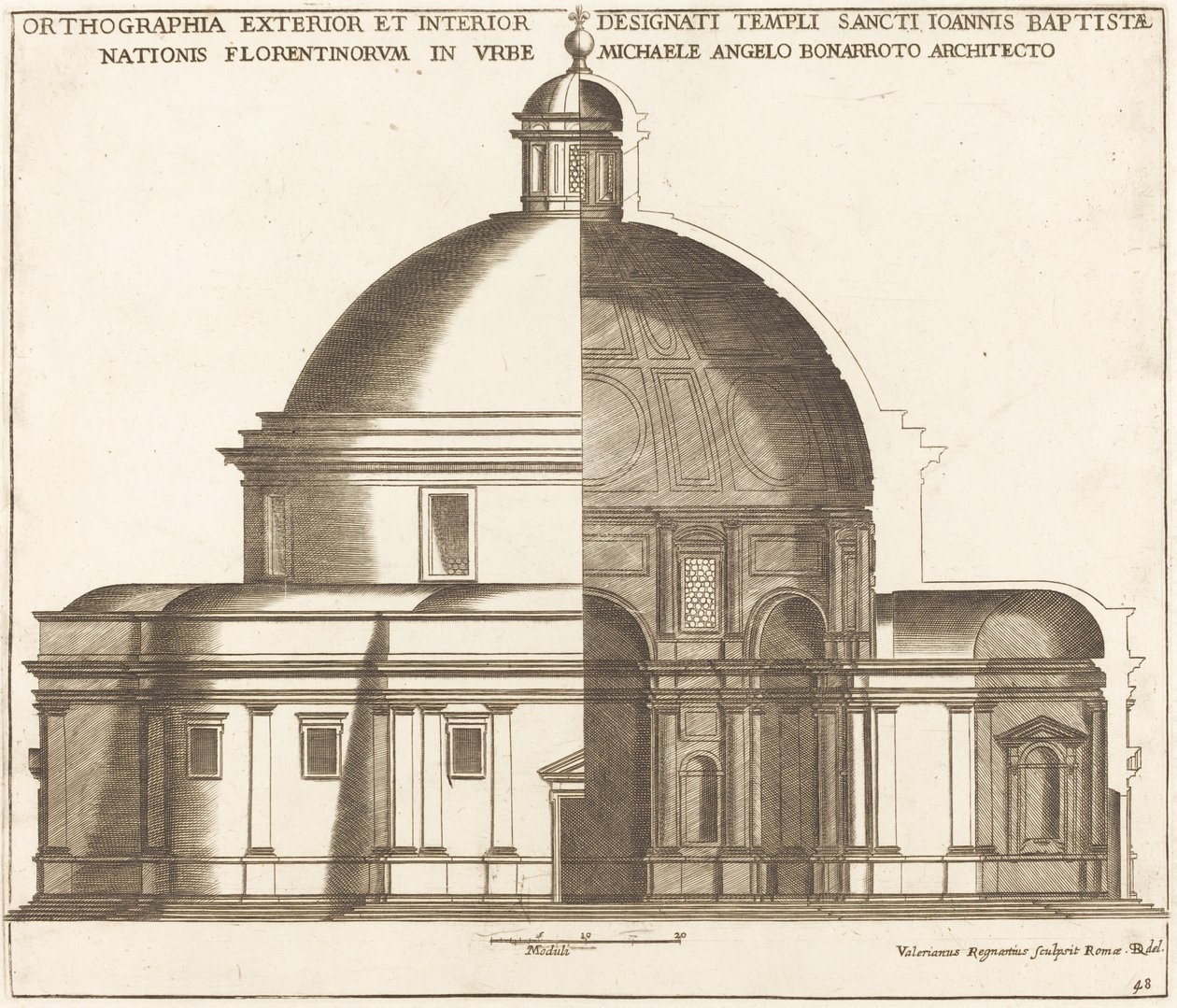 Sektion av Johannes Döparens kyrka av Valerien Regnard