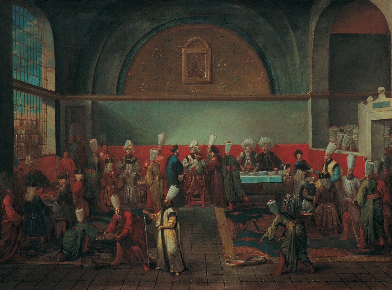 Middag på palatset till en ambassadörs ära, 1720-talet av Vanmour