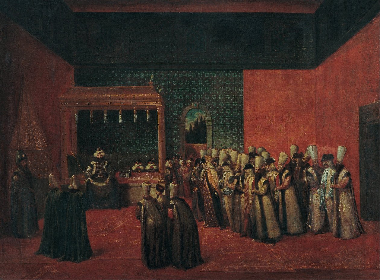 Sultan Ahmed III tar emot en europeisk ambassadör, 1720-talet av Vanmour