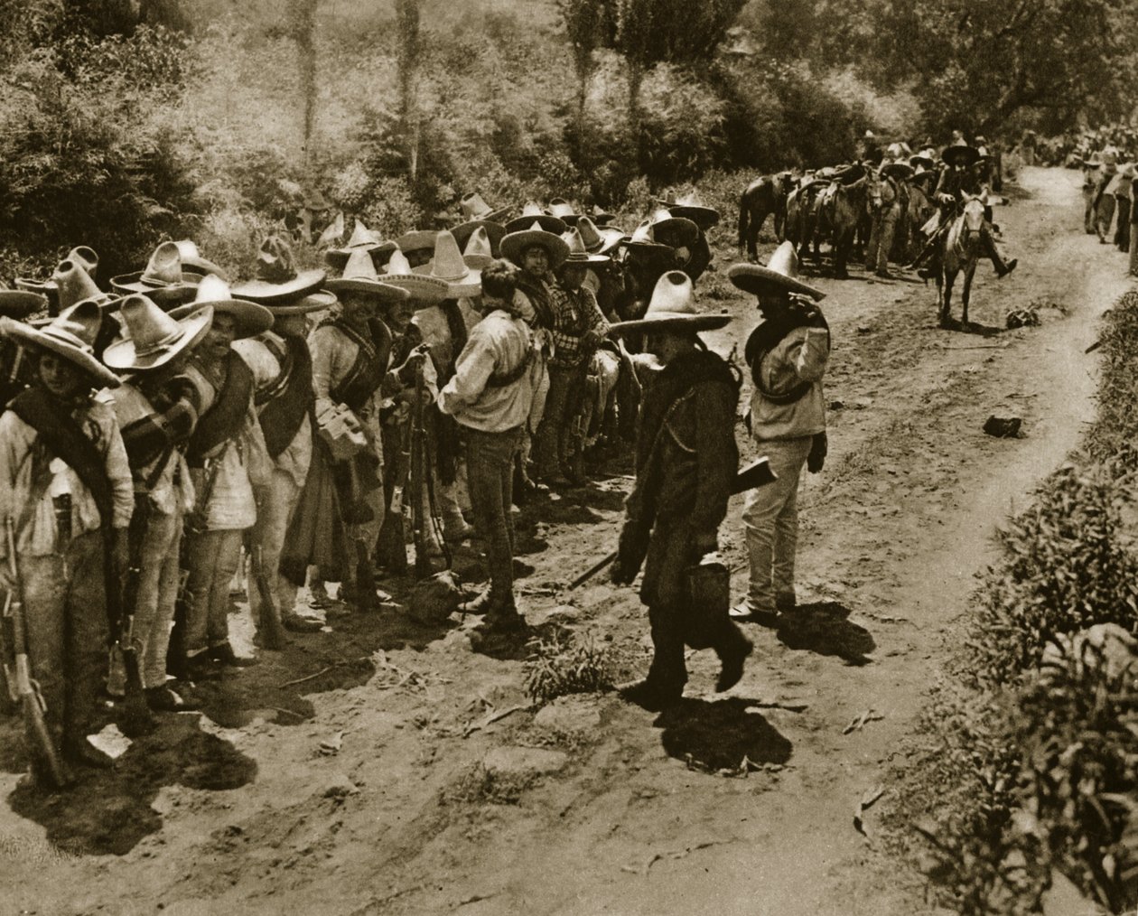 Zapatistas, ca 1914 (bw-foto) av Vargas
