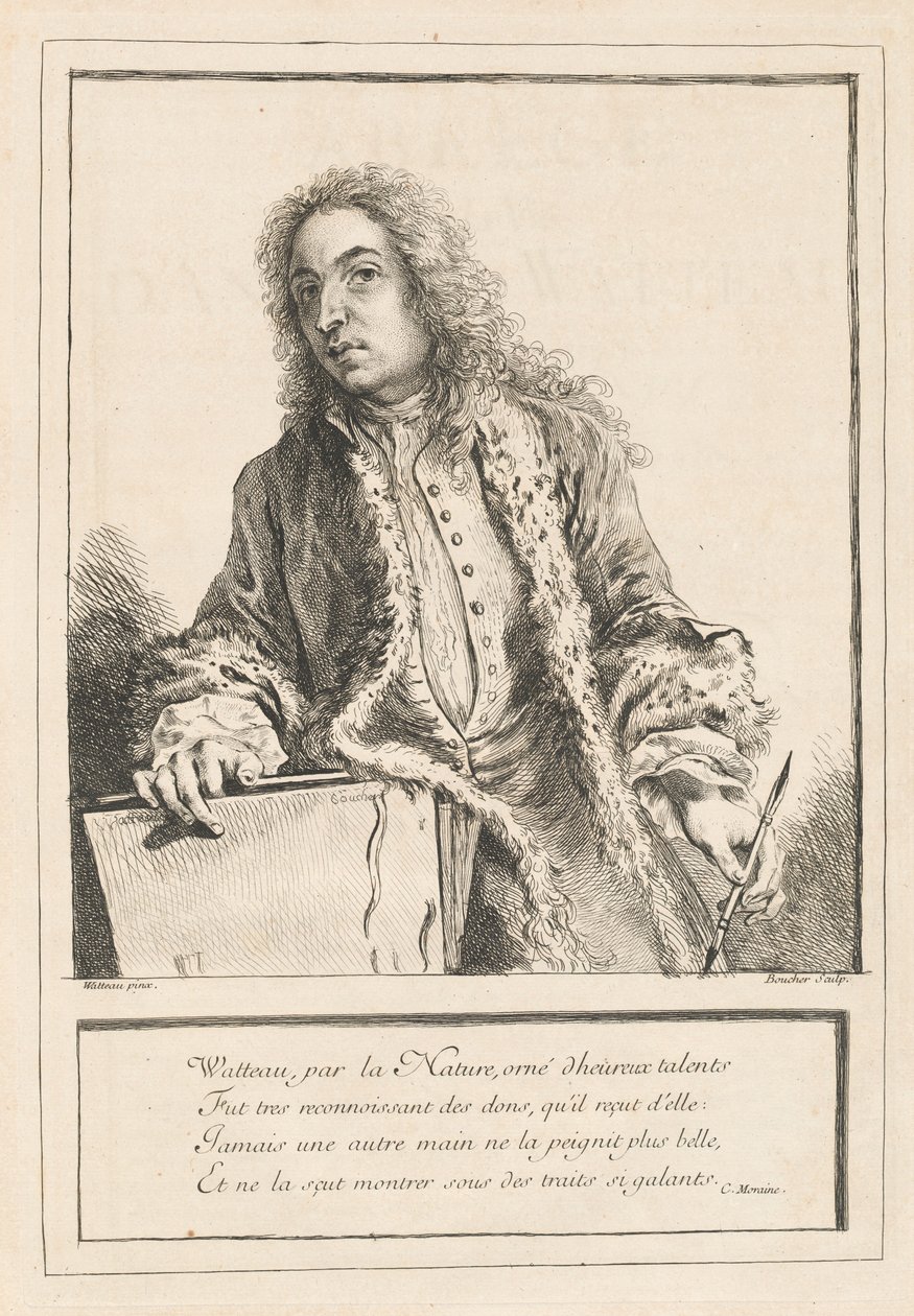 Figurer av olika karaktärer, landskap och studier hämtade från naturen av Antoine Watteau (volym I) av Various Artists after Antoine Watteau