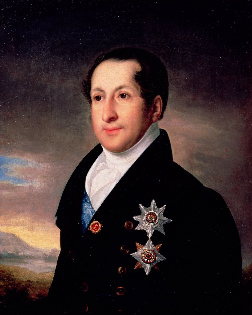 Porträtt av prins Sergej Golitsyn (1774-1859), efter 1828 av Vasili Andreevich Tropinin