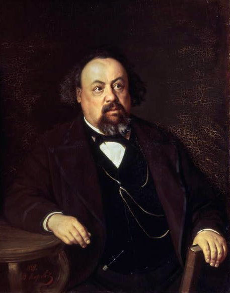 Porträtt av Alexey Fiofilaktovich Pisemsky (1821-81), 1862 av Vasili Grigorevich Perov