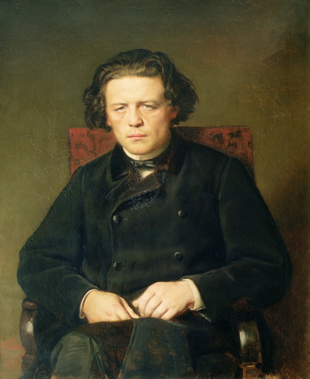 Porträtt av Anton Rubinstein (1829-94) 1870 av Vasili Grigorevich Perov