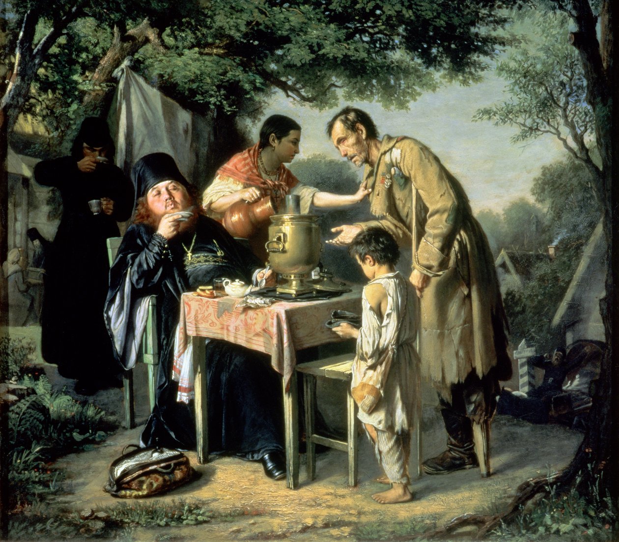 Tedrickande i Mytishchi, nära Moskva, 1862 av Vasili Grigorevich Perov