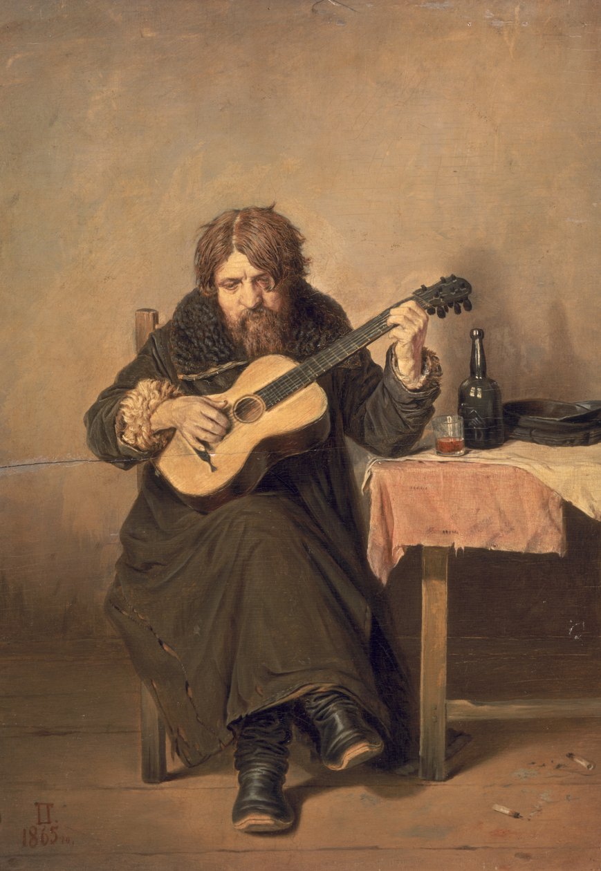 Den änka som spelade gitarr, 1865 av Vasili Grigorevich Perov