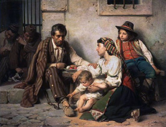 Fången möter sin familj, 1868 av Vasili Vasilievich Vereshchagin