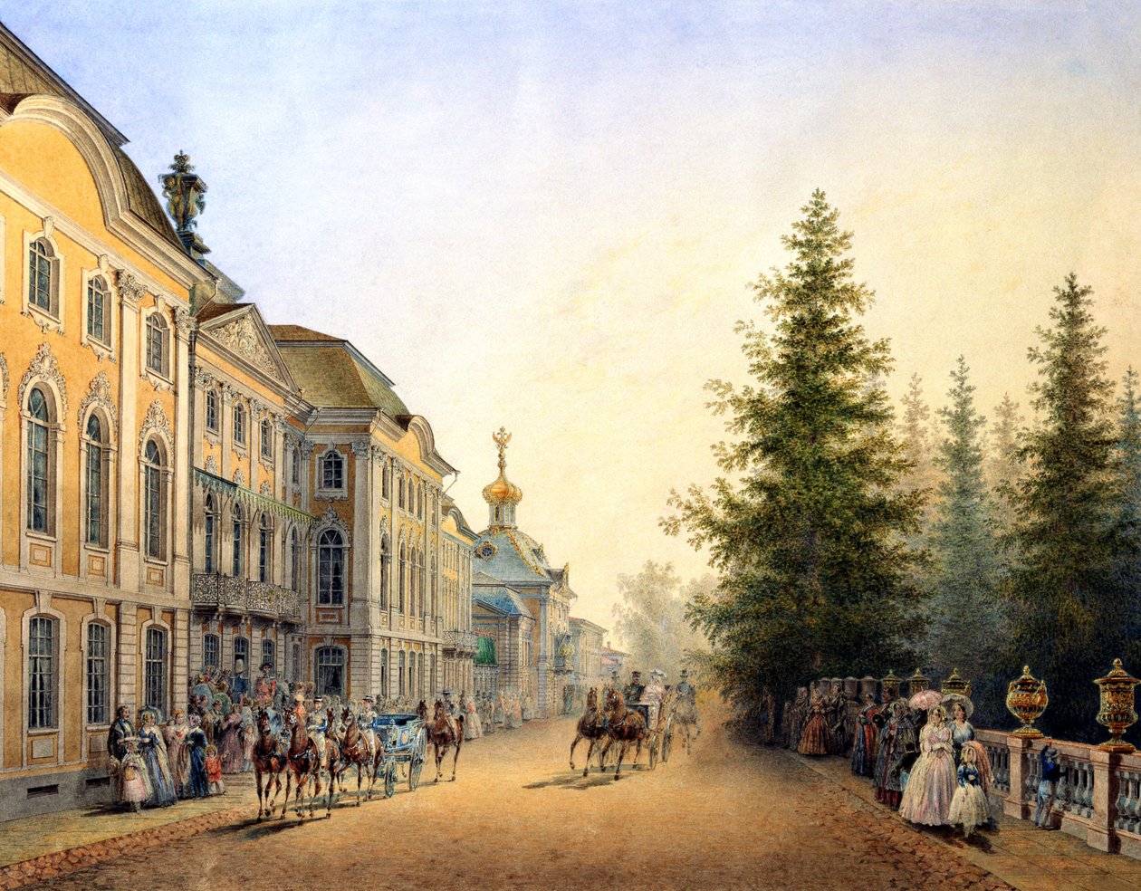 Domstolsavgång vid huvudingången till det stora palatset, 1852 av Vasili Semenovich Sadovnikov