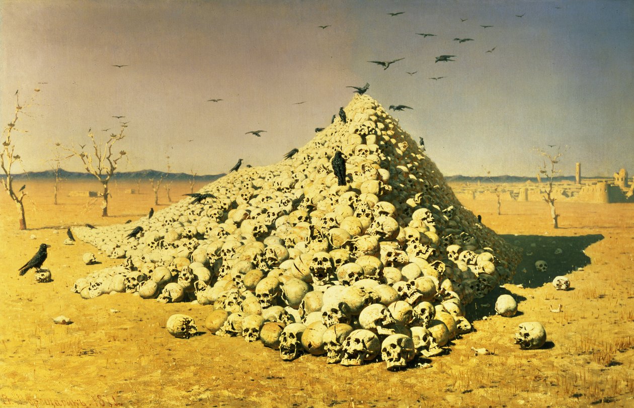 En allegori över 1871 års krig, 1871 av Vasili Vasilievich Vereshchagin