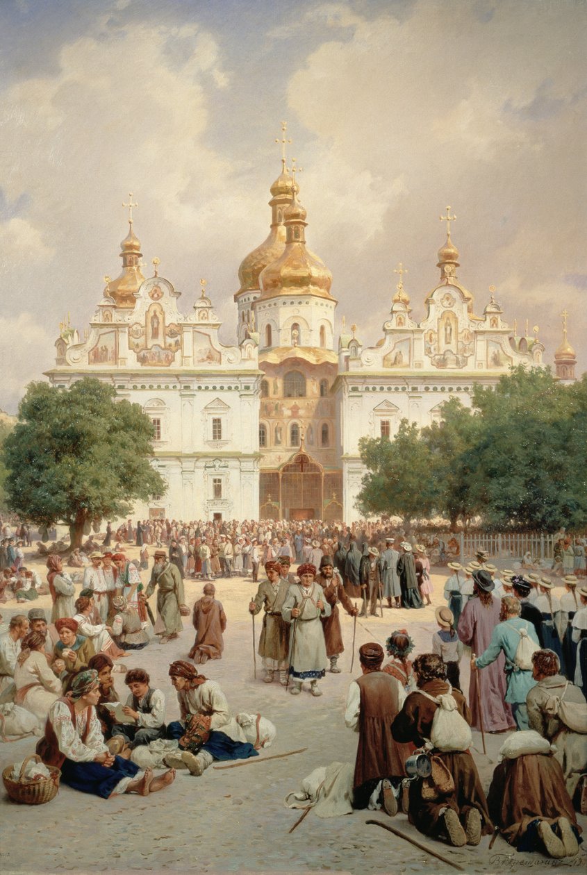 Den stora kyrkan Kievo-Pecherskaya Lavra i Kiev, 1905 av Vasili Vasilievich Vereshchagin