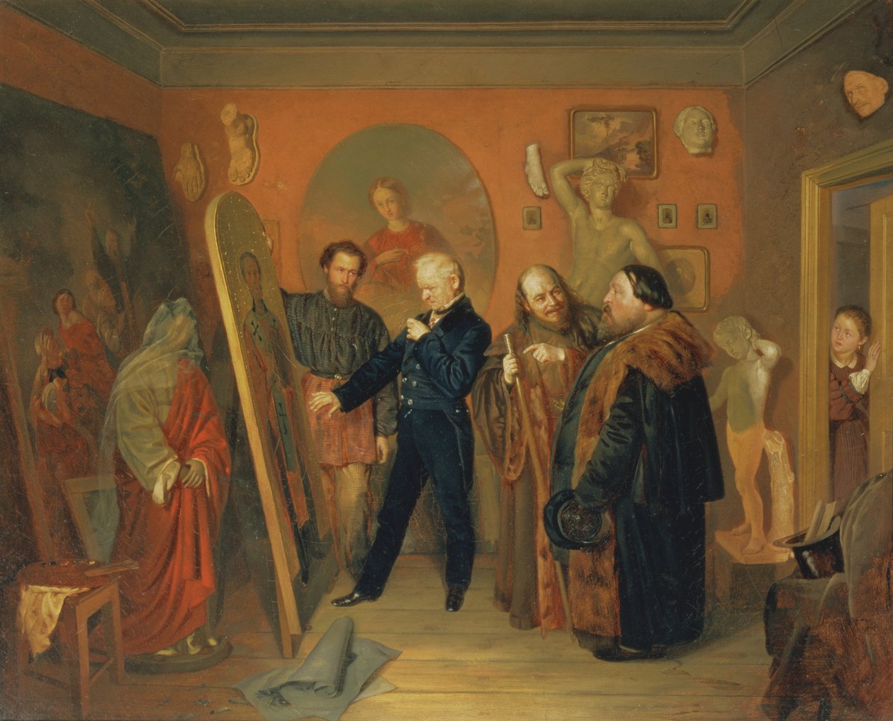 Konstnärsatelier, 1865 av Vasili Vladimirovits Pukirev