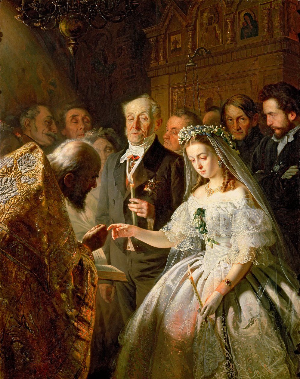 Det ojämlika äktenskapet, 1862 av Vasili Vladimirovits Pukirev