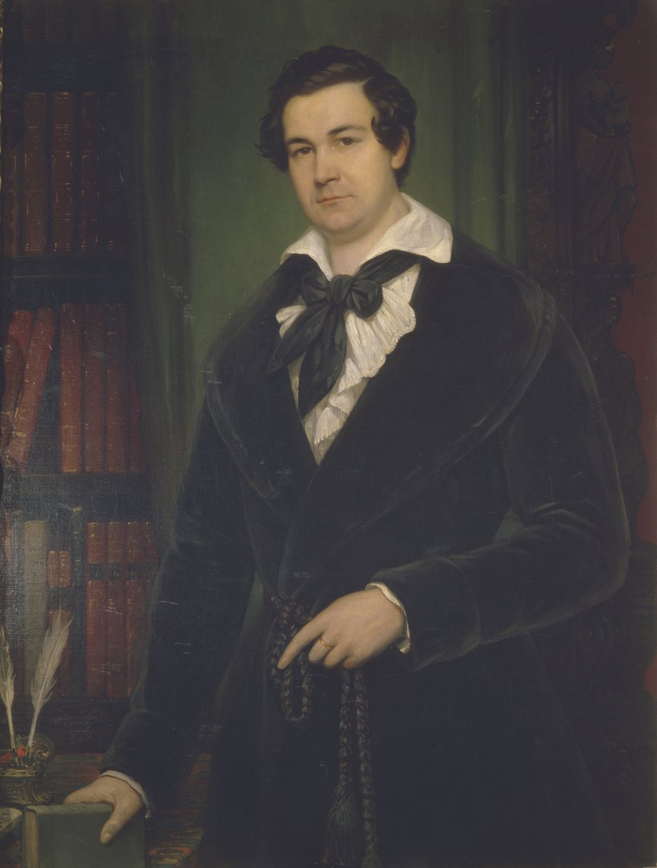 Porträtt av skådespelaren Vasily Andreevich Karatygin 1802-1853, 1842 av Vasili Andreevich Tropinin