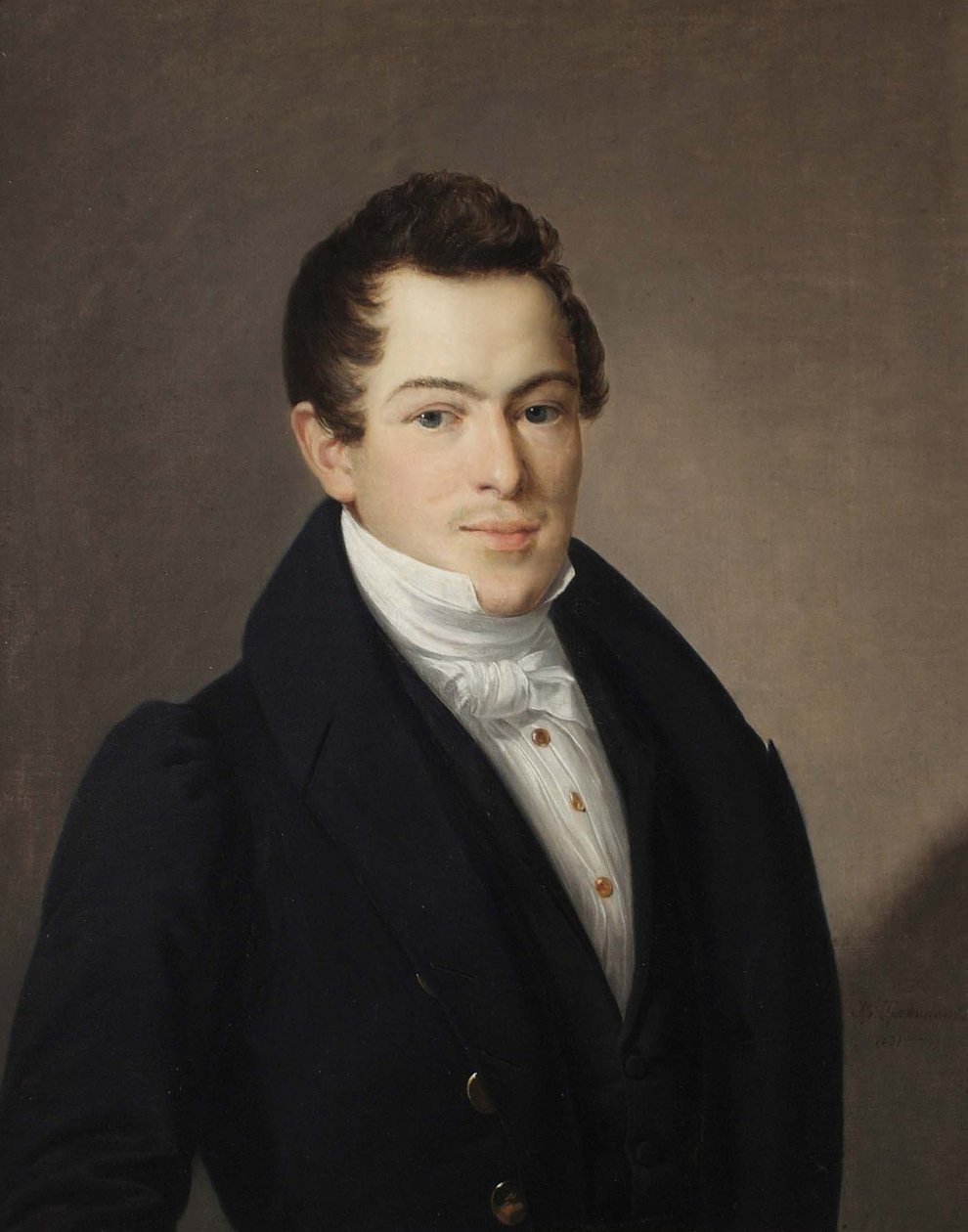 Porträtt av Naumov, 1831 av Vasili Andreevich Tropinin