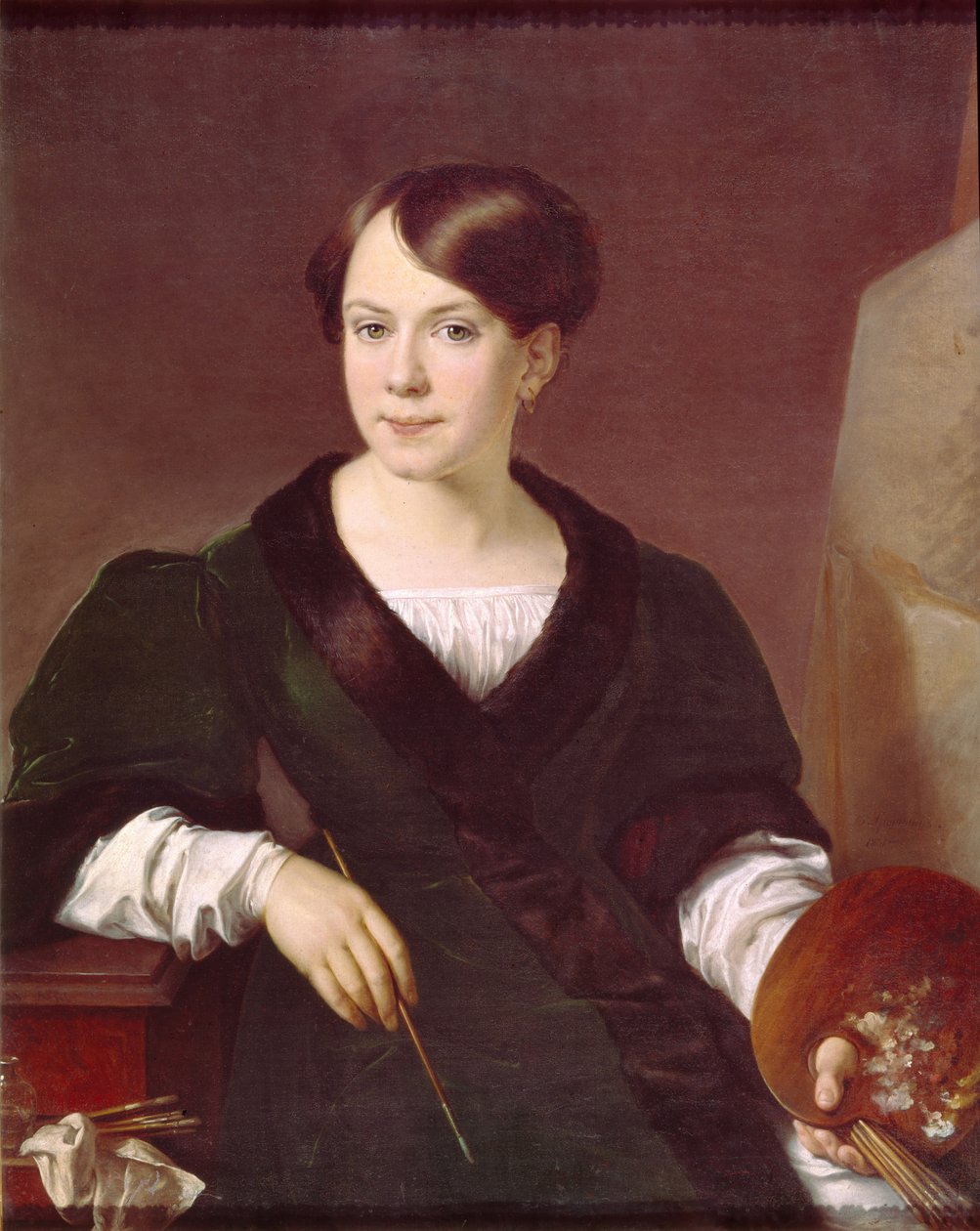 Porträtt av målaren Lyubov Borozdna-Stromilova 1813-1894, 1831 av Vasili Andreevich Tropinin