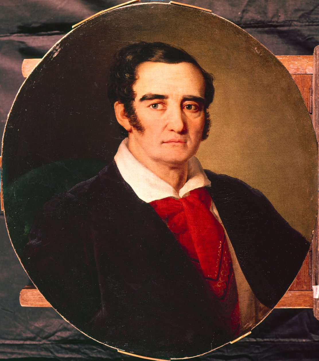 Porträtt av målaren Giuseppe Angiolo Artari 1792-1863, 1830-talet av Vasili Andreevich Tropinin